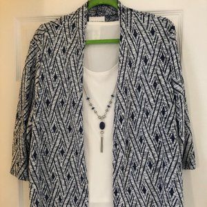 Alfred Dunner attached sweater and tank set, size L